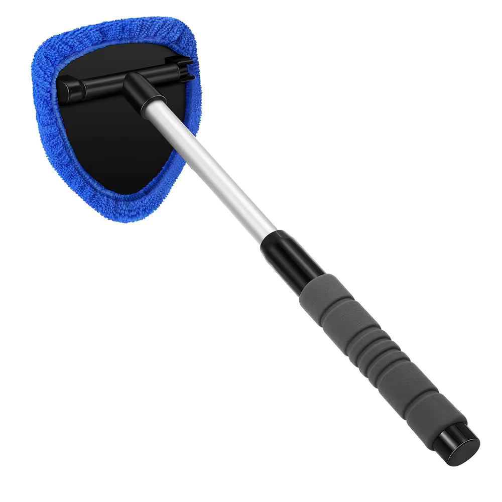Outil de nettoyage de pare-brise de voiture en microfibre avec poignée extensible